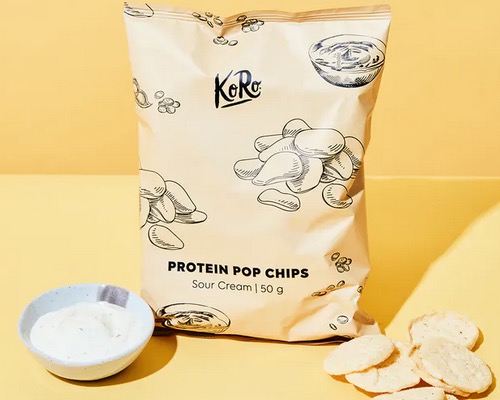 KoRo Lentil Pop Chips with Sour Cream 50g